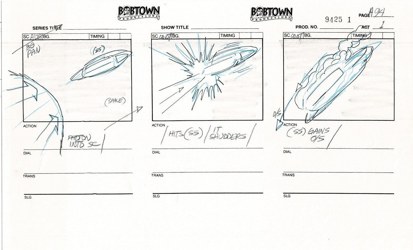 Jim Lee Wildc.a.t.s. Wildcats Production Animation Storyboard Nelvana 1994-5 D1-103