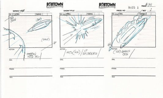 Jim Lee Wildc.a.t.s. Wildcats Production Animation Storyboard Nelvana 1994-5 D1-103