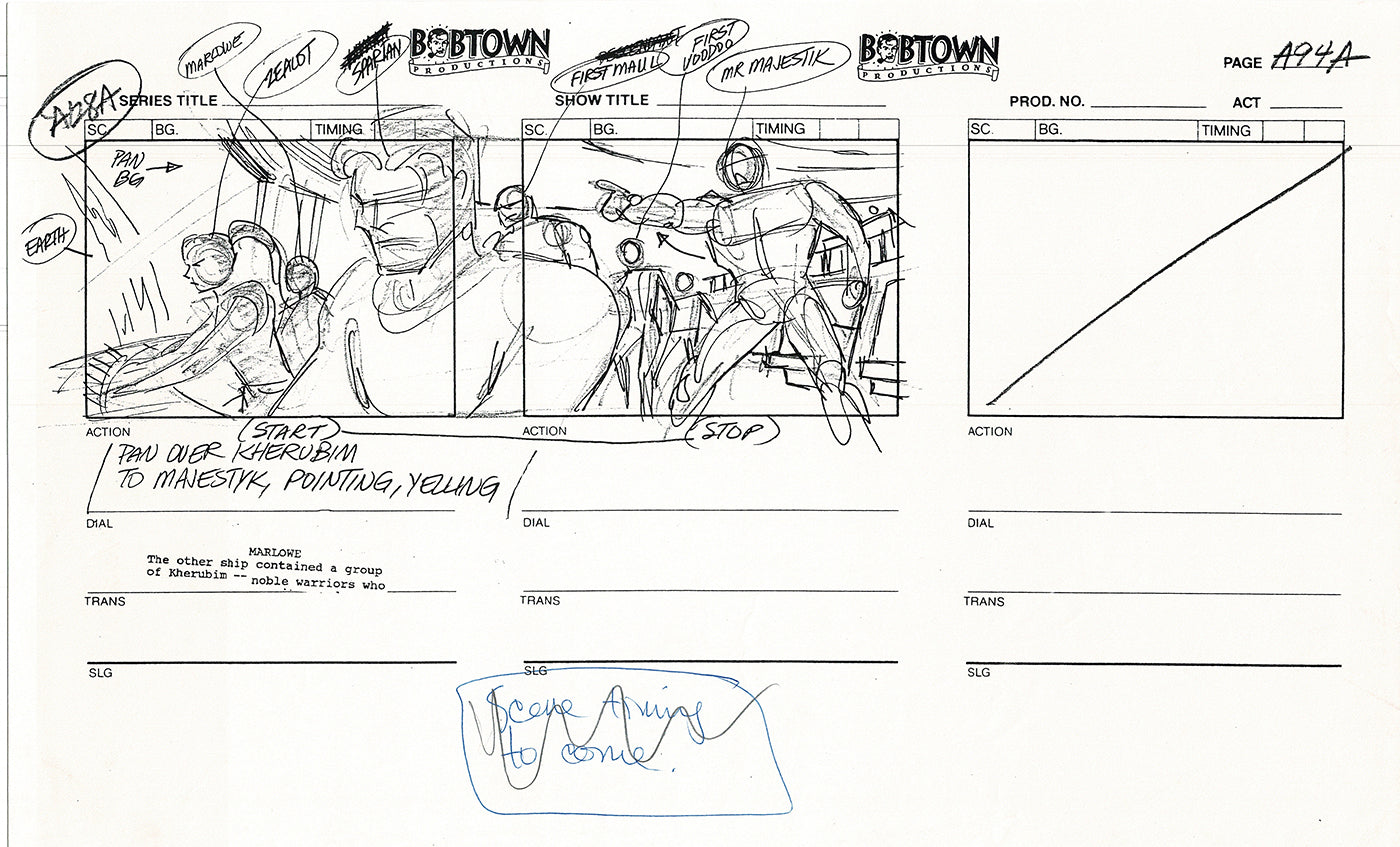 Jim Lee Wildc.a.t.s. Wildcats Production Animation Storyboard Nelvana 1994-5 D1-104