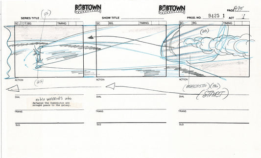Jim Lee Wildc.a.t.s. Wildcats Production Animation Storyboard Nelvana 1994-5 D1-105