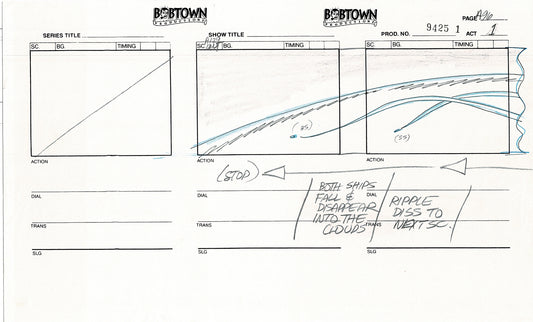 Jim Lee Wildc.a.t.s. Wildcats Production Animation Storyboard Nelvana 1994-5 D1-106