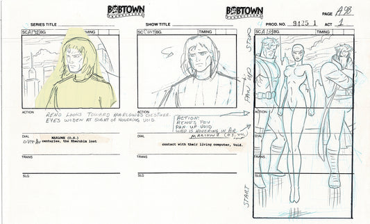 Jim Lee Wildc.a.t.s. Wildcats Production Animation Storyboard Nelvana 1994-5 D1-108