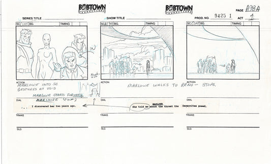 Jim Lee Wildc.a.t.s. Wildcats Production Animation Storyboard Nelvana 1994-5 D1-109