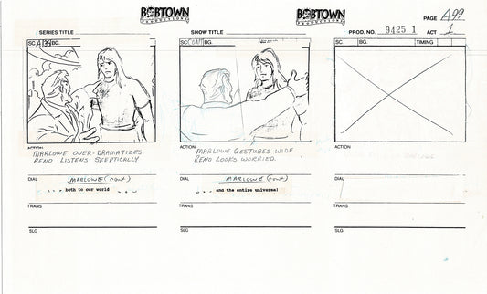 Jim Lee Wildc.a.t.s. Wildcats Production Animation Storyboard Nelvana 1994-5 D1-110