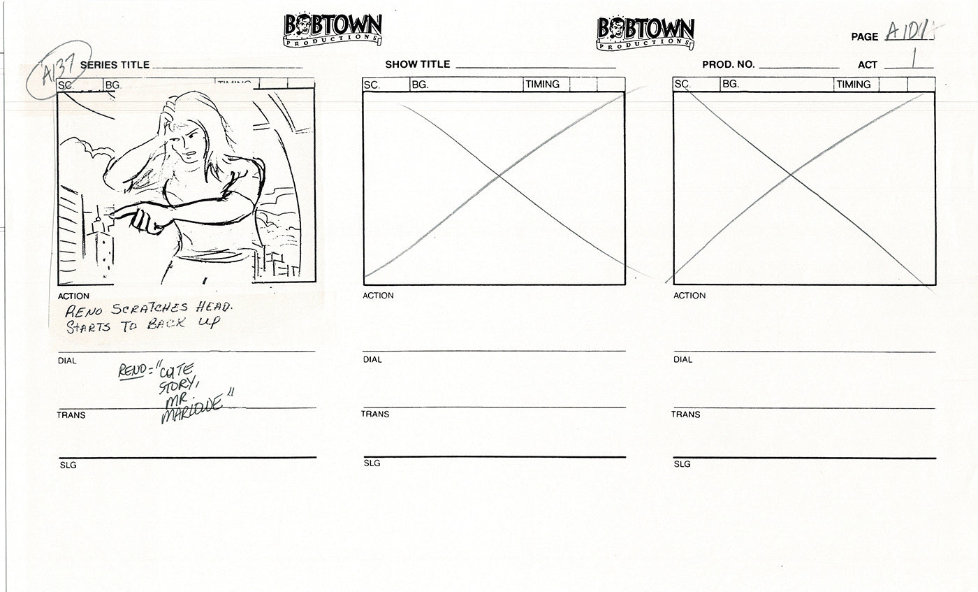 Jim Lee Wildc.a.t.s. Wildcats Production Animation Storyboard Nelvana 1994-5 D1-112