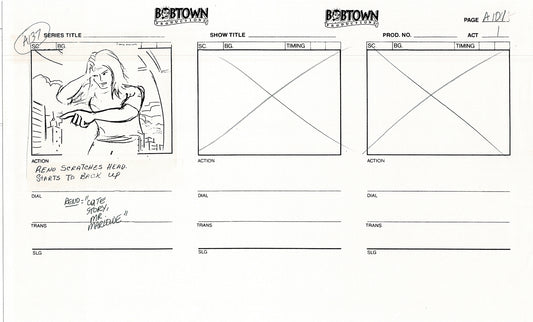 Jim Lee Wildc.a.t.s. Wildcats Production Animation Storyboard Nelvana 1994-5 D1-112