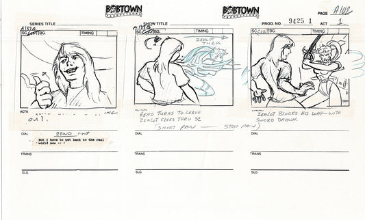 Jim Lee Wildc.a.t.s. Wildcats Production Animation Storyboard Nelvana 1994-5 D1-113