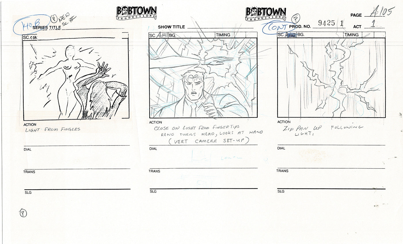 Jim Lee Wildc.a.t.s. Wildcats Production Animation Storyboard Nelvana 1994-5 D1-117