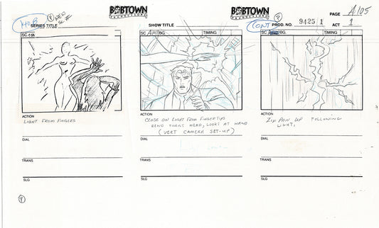 Jim Lee Wildc.a.t.s. Wildcats Production Animation Storyboard Nelvana 1994-5 D1-117