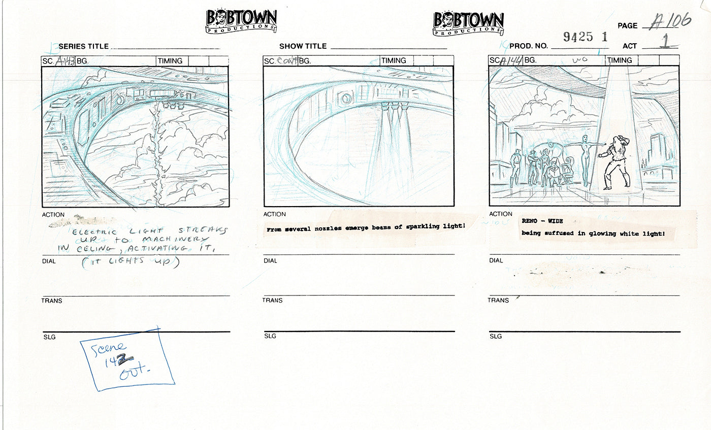 Jim Lee Wildc.a.t.s. Wildcats Production Animation Storyboard Nelvana 1994-5 D1-118