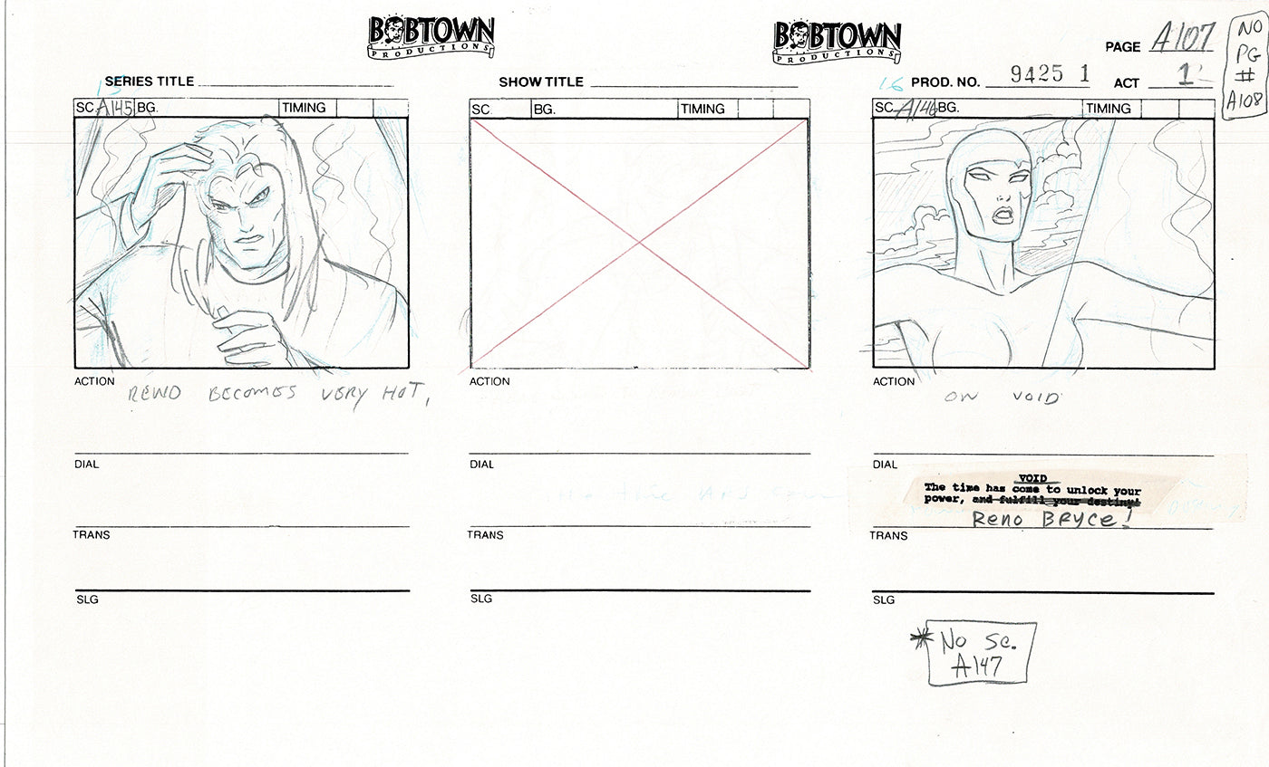 Jim Lee Wildc.a.t.s. Wildcats Production Animation Storyboard Nelvana 1994-5 D1-119