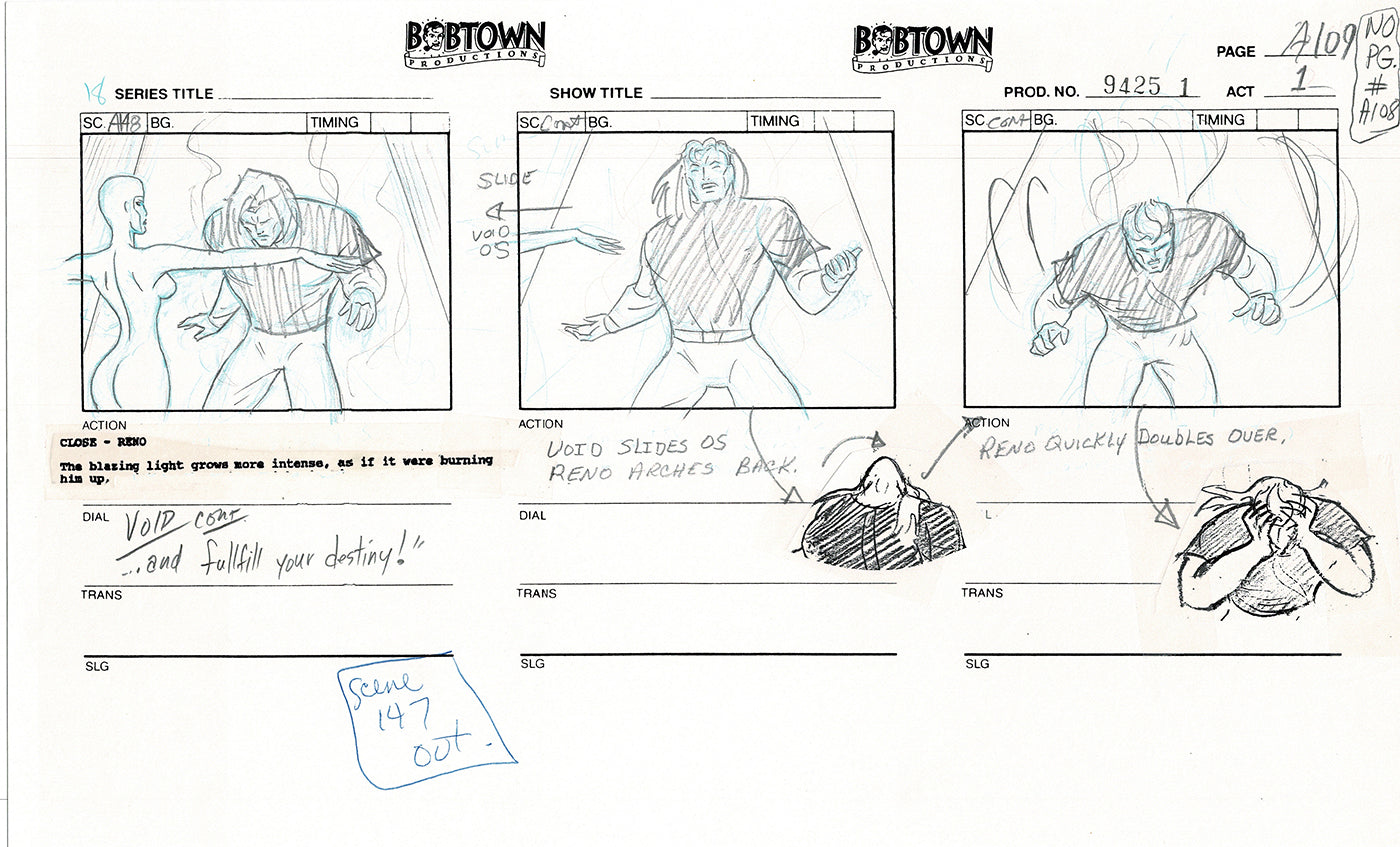 Jim Lee Wildc.a.t.s. Wildcats Production Animation Storyboard Nelvana 1994-5 D1-120