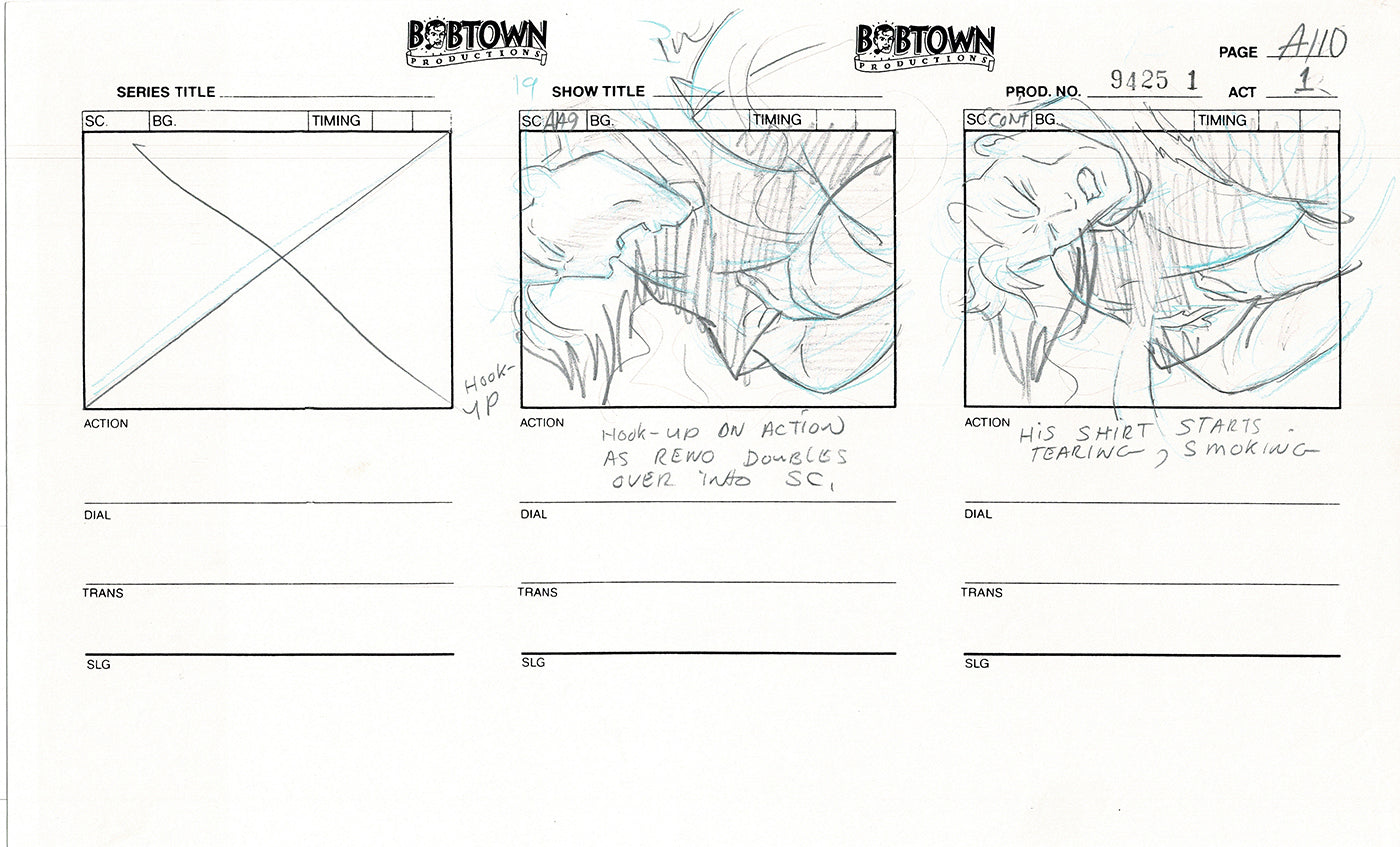Jim Lee Wildc.a.t.s. Wildcats Production Animation Storyboard Nelvana 1994-5 D1-121