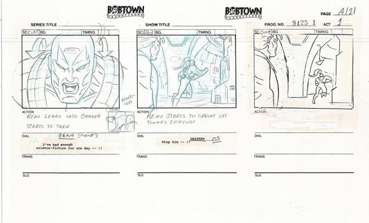 Jim Lee Wildc.a.t.s. Wildcats Production Animation Storyboard Nelvana 1994-5 D1-130