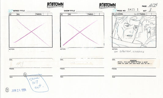Jim Lee Wildc.a.t.s. Wildcats Production Animation Storyboard Nelvana 1994-5 D1-133