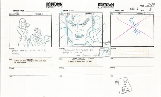 Jim Lee Wildc.a.t.s. Wildcats Production Animation Storyboard Nelvana 1994-5 D1-137