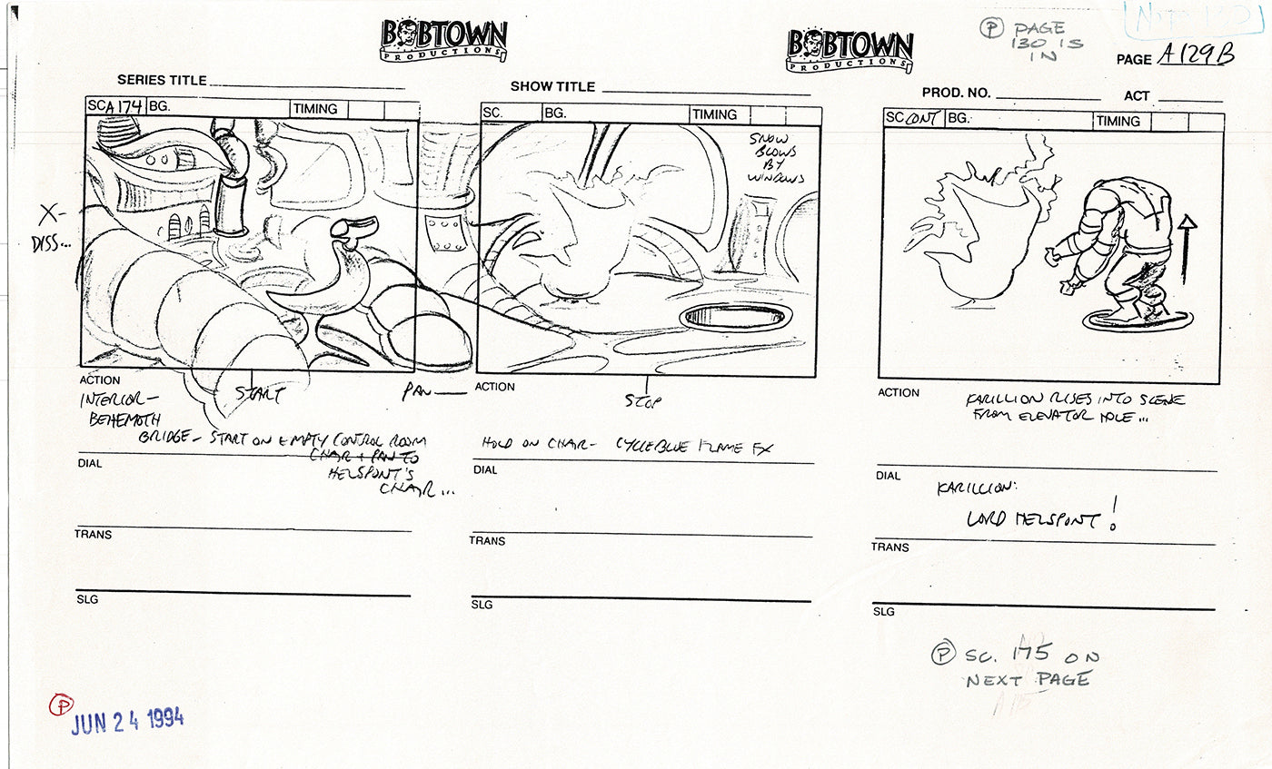 Jim Lee Wildc.a.t.s. Wildcats Production Animation Storyboard Nelvana 1994-5 D1-140