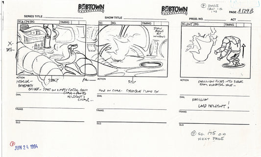 Jim Lee Wildc.a.t.s. Wildcats Production Animation Storyboard Nelvana 1994-5 D1-140