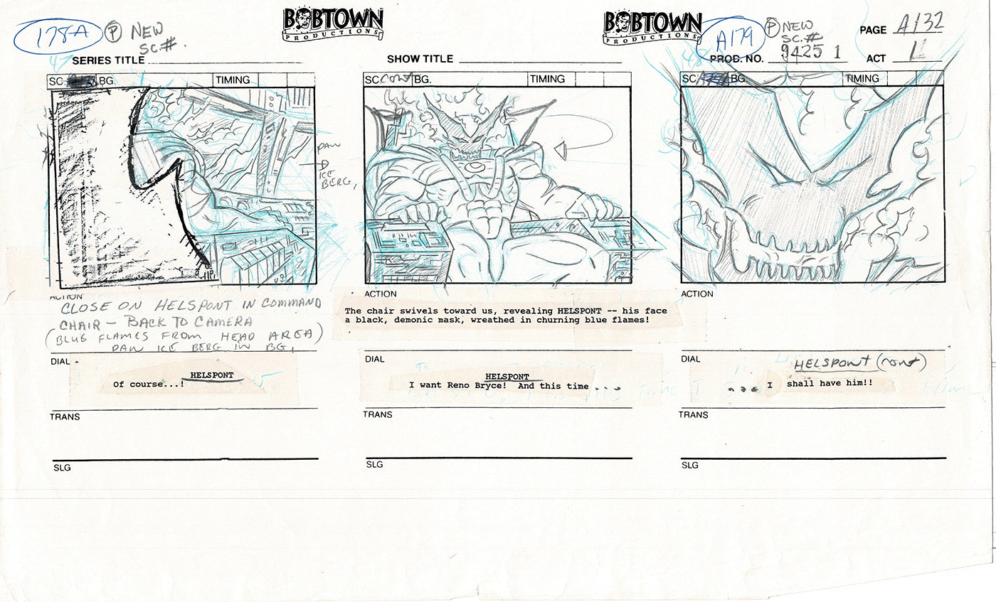 Jim Lee Wildc.a.t.s. Wildcats Production Animation Storyboard Nelvana 1994-5 D1-142