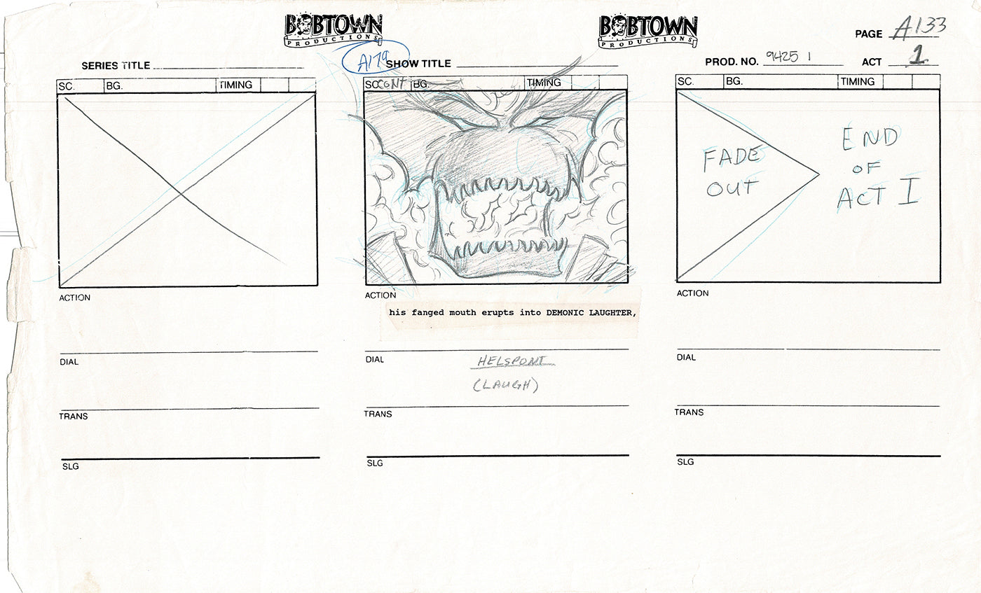Jim Lee Wildc.a.t.s. Wildcats Production Animation Storyboard Nelvana 1994-5 D1-143