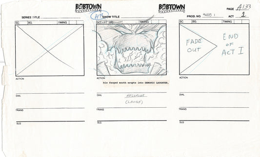 Jim Lee Wildc.a.t.s. Wildcats Production Animation Storyboard Nelvana 1994-5 D1-143