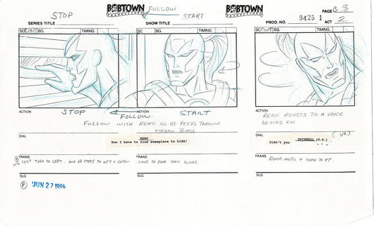 Jim Lee Wildc.a.t.s. Wildcats Lot of 2 Production Animation Storyboard Nelvana 1994-5 E2-03