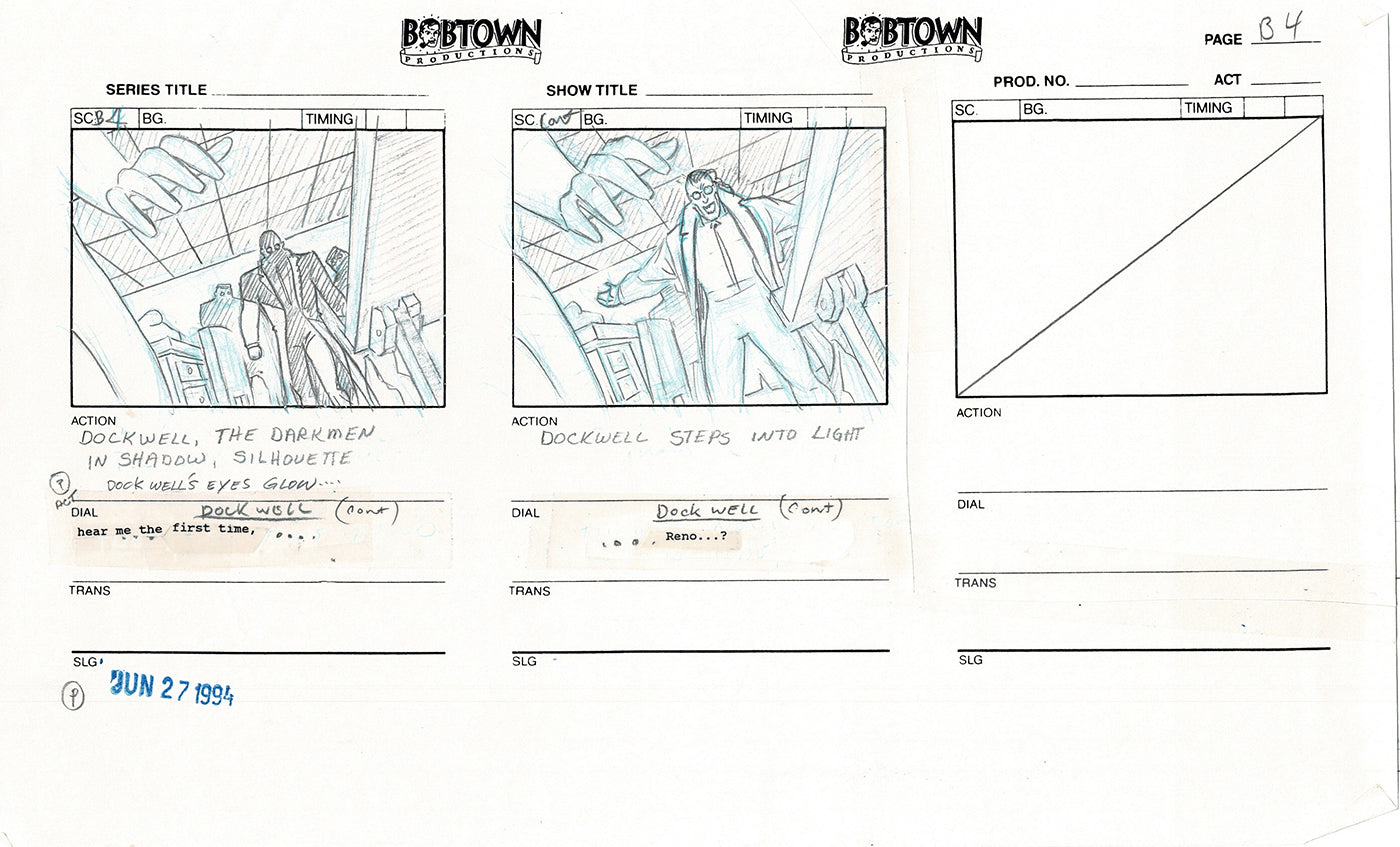 Jim Lee Wildc.a.t.s. Wildcats Lot of 2 Production Animation Storyboard Nelvana 1994-5 E2-03