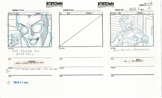 Jim Lee Wildc.a.t.s. Wildcats Lot of 2 Production Animation Storyboard Nelvana 1994-5 E2-05