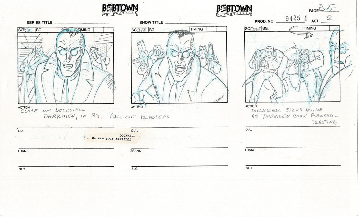 Jim Lee Wildc.a.t.s. Wildcats Lot of 2 Production Animation Storyboard Nelvana 1994-5 E2-05