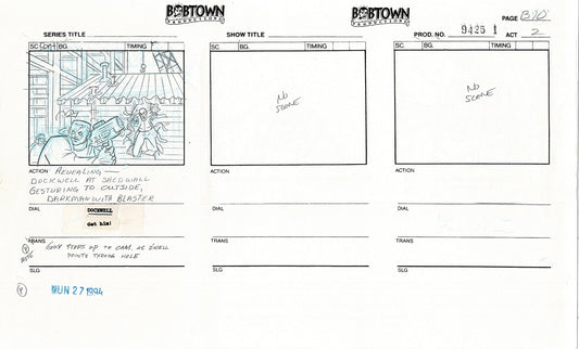 Jim Lee Wildc.a.t.s. Wildcats Lot of 2 Production Animation Storyboard Nelvana 1994-5 E2-11