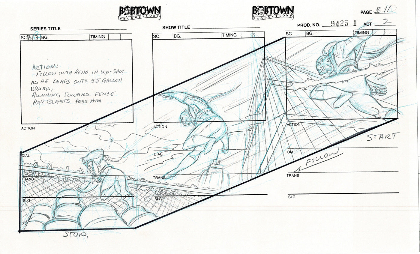 Jim Lee Wildc.a.t.s. Wildcats Lot of 2 Production Animation Storyboard Nelvana 1994-5 E2-11