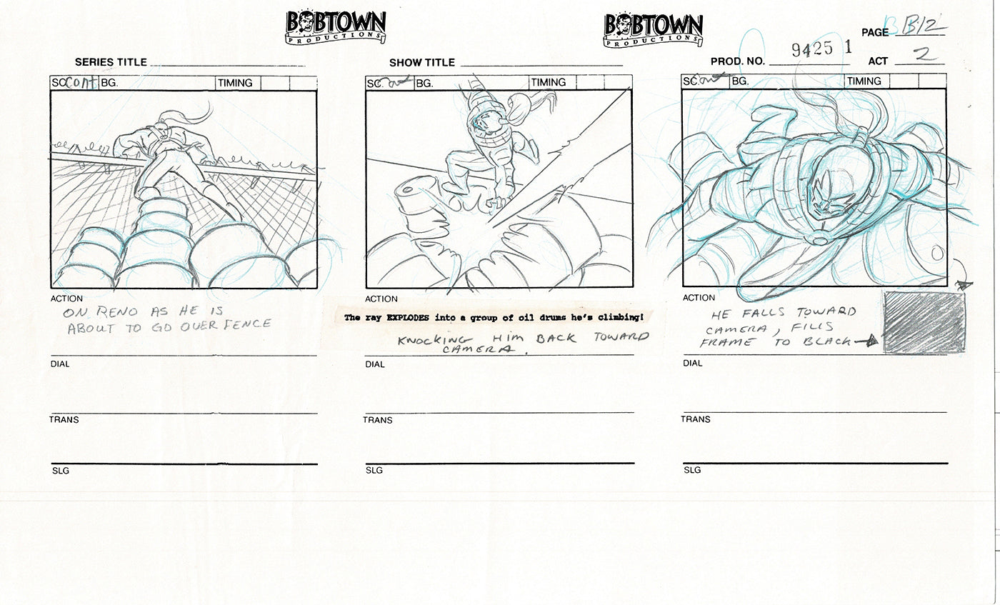 Jim Lee Wildc.a.t.s. Wildcats Lot of 2 Production Animation Storyboard Nelvana 1994-5 E2-13