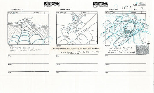 Jim Lee Wildc.a.t.s. Wildcats Lot of 2 Production Animation Storyboard Nelvana 1994-5 E2-13