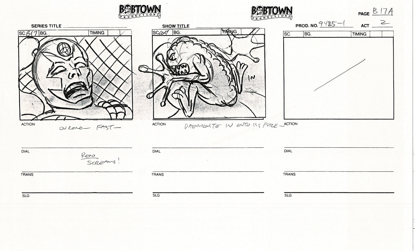 Jim Lee Wildc.a.t.s. Wildcats Lot of 2 Production Animation Storyboard Nelvana 1994-5 E2-17
