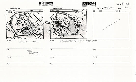 Jim Lee Wildc.a.t.s. Wildcats Lot of 2 Production Animation Storyboard Nelvana 1994-5 E2-17