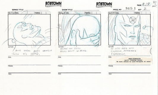 Jim Lee Wildc.a.t.s. Wildcats Lot of 2 Production Animation Storyboard Nelvana 1994-5 E2-19