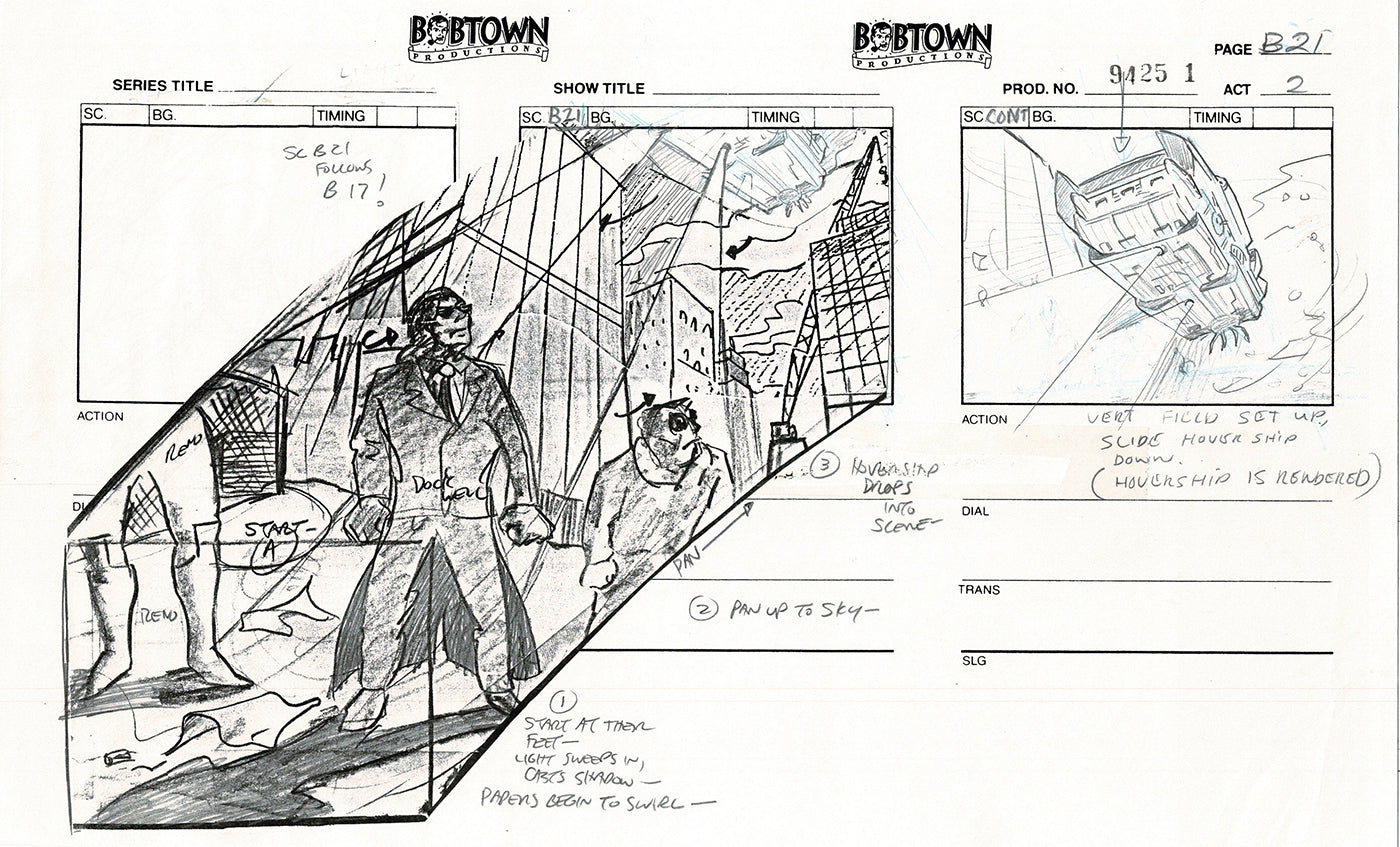 Jim Lee Wildc.a.t.s. Wildcats Lot of 2 Production Animation Storyboard Nelvana 1994-5 E2-19