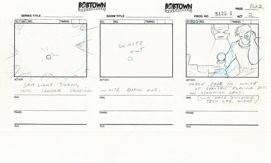 Jim Lee Wildc.a.t.s. Wildcats Lot of 2 Production Animation Storyboard Nelvana 1994-5 E2-21