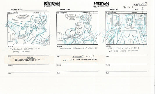 Jim Lee Wildc.a.t.s. Wildcats Lot of 2 Production Animation Storyboard Nelvana 1994-5 E2-25