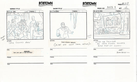 Jim Lee Wildc.a.t.s. Wildcats Lot of 2 Production Animation Storyboard Nelvana 1994-5 E2-27