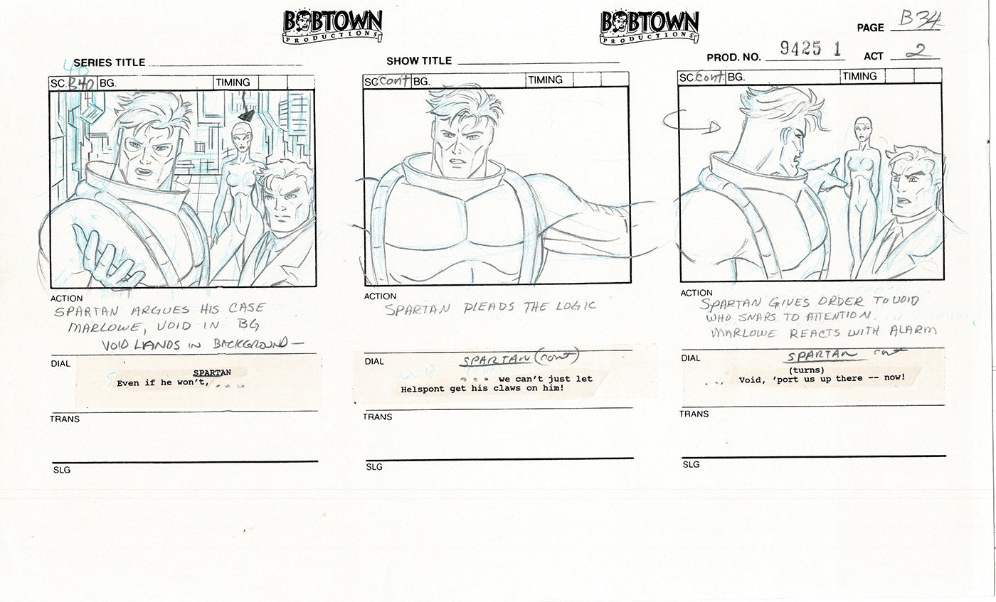 Jim Lee Wildc.a.t.s. Wildcats Lot of 2 Production Animation Storyboard Nelvana 1994-5 E2-31
