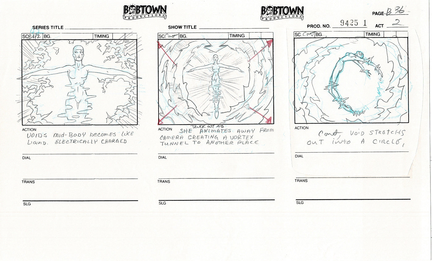 Jim Lee Wildc.a.t.s. Wildcats Lot of 2 Production Animation Storyboard Nelvana 1994-5 E2-33