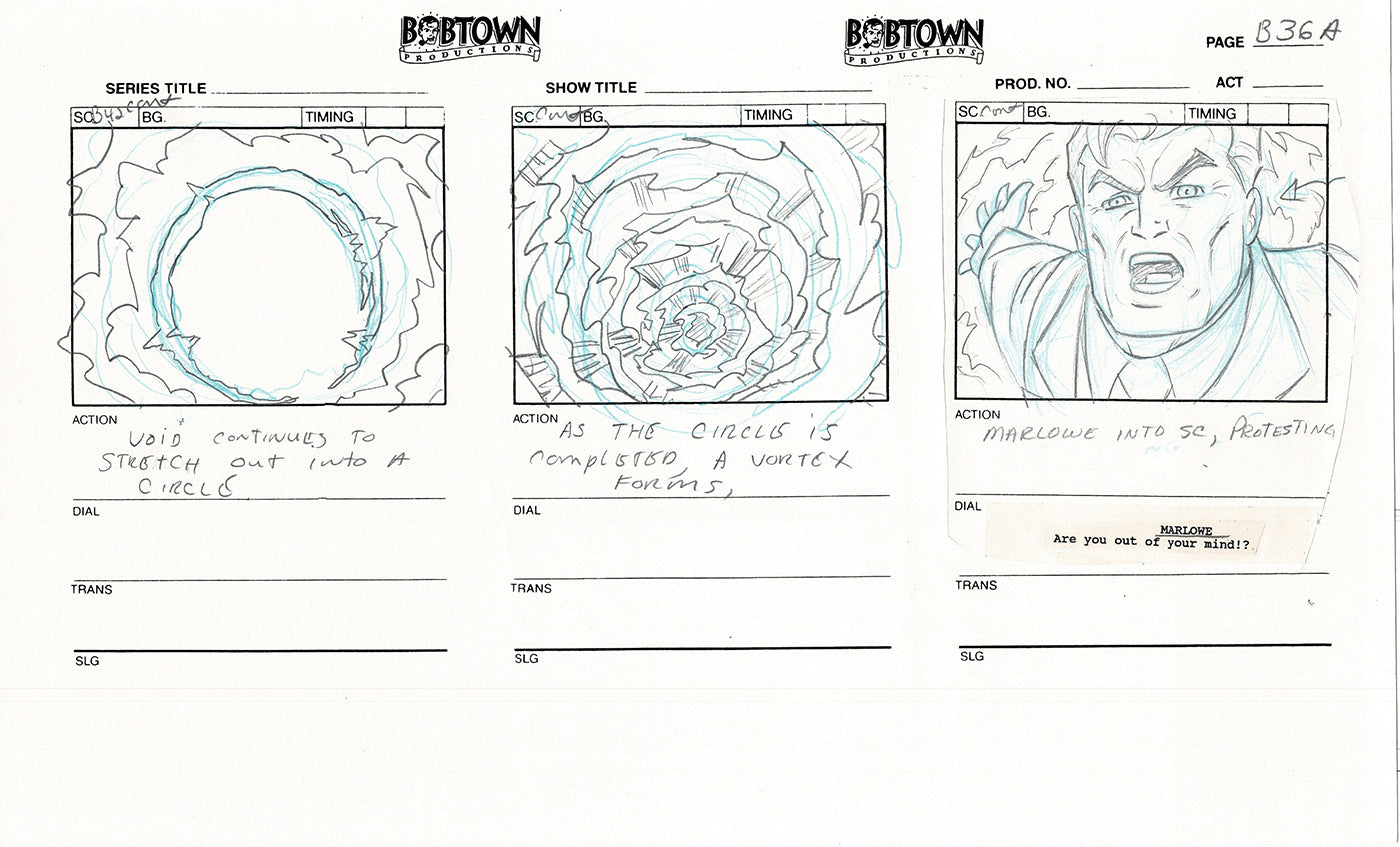 Jim Lee Wildc.a.t.s. Wildcats Lot of 2 Production Animation Storyboard Nelvana 1994-5 E2-35