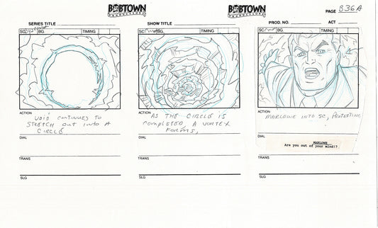 Jim Lee Wildc.a.t.s. Wildcats Lot of 2 Production Animation Storyboard Nelvana 1994-5 E2-35