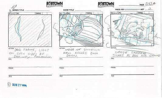 Jim Lee Wildc.a.t.s. Wildcats Lot of 2 Production Animation Storyboard Nelvana 1994-5 E2-41
