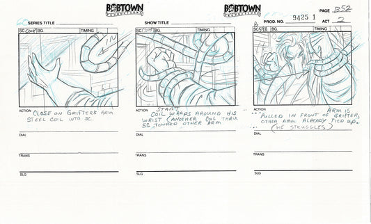 Jim Lee Wildc.a.t.s. Wildcats Lot of 2 Production Animation Storyboard Nelvana 1994-5 E2-49