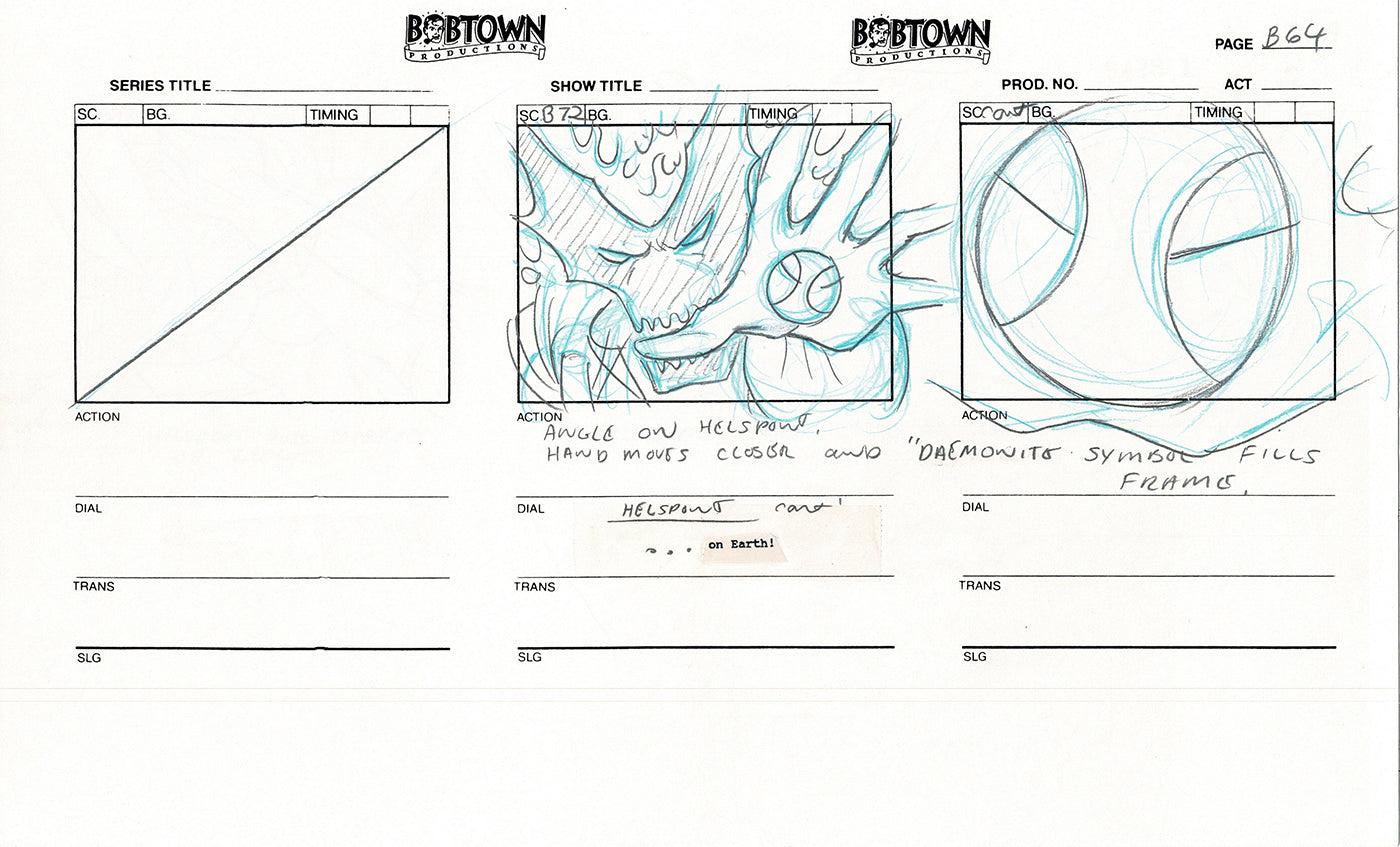 Jim Lee Wildc.a.t.s. Wildcats Lot of 2 Production Animation Storyboard Nelvana 1994-5 E2-59