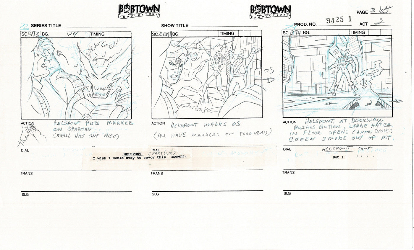 Jim Lee Wildc.a.t.s. Wildcats Lot of 2 Production Animation Storyboard Nelvana 1994-5 E2-61