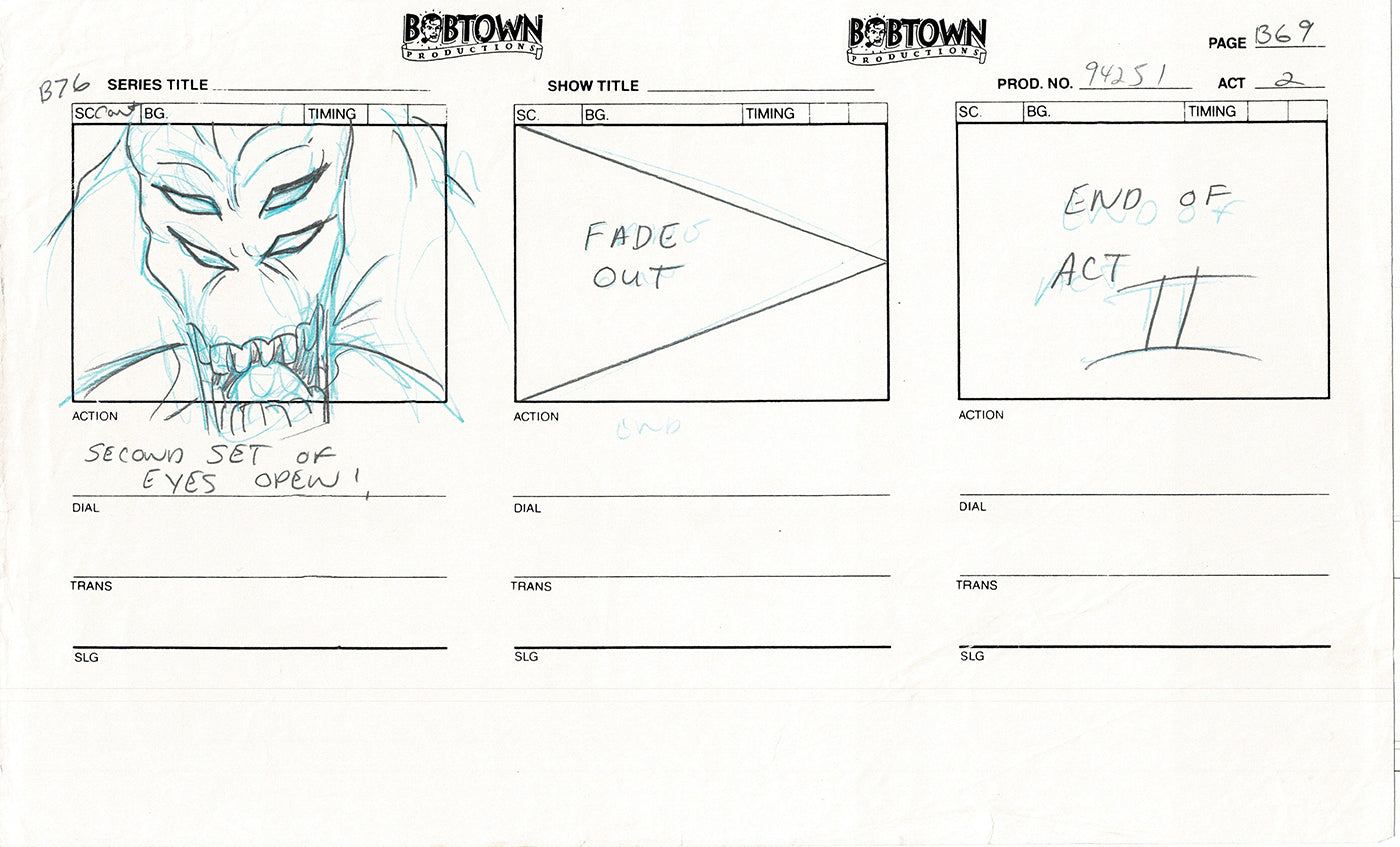Jim Lee Wildc.a.t.s. Wildcats Lot of 2 Production Animation Storyboard Nelvana 1994-5 E2-65