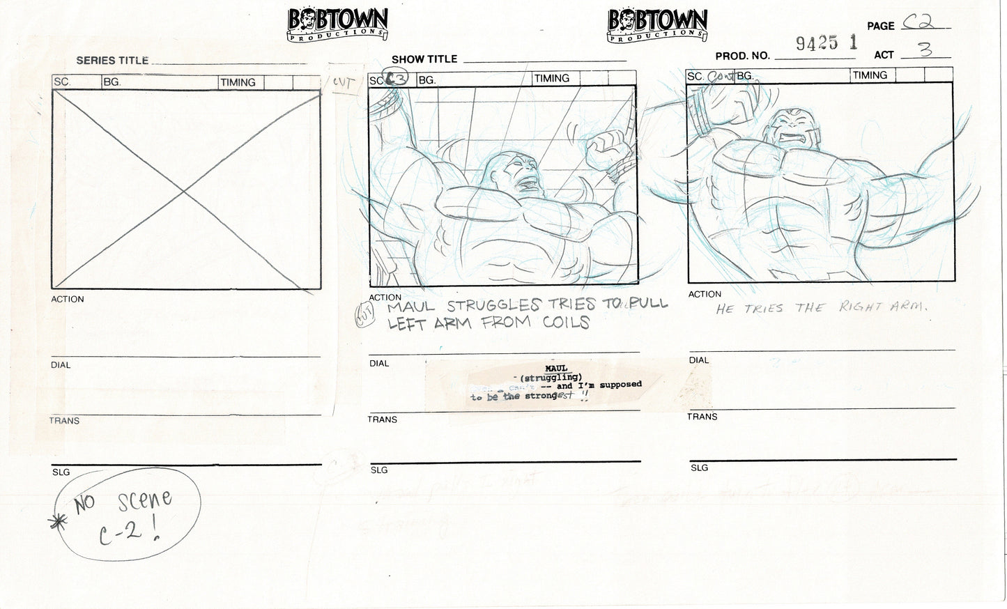 Jim Lee Wildc.a.t.s. Wildcats Lot of 3 Production Animation Storyboard Nelvana 1994-5 F3-01